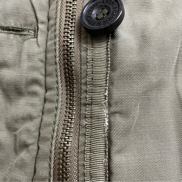 Abercrombie & Fitch Sherpa Lined Utility Jacket Y2K Olive Green Women’s Medium - Picture 5 of 11